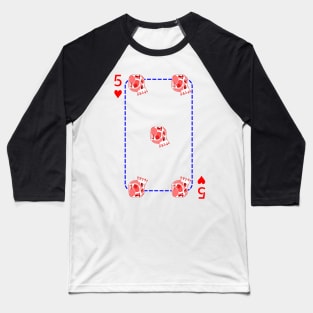 5 of hearts Baseball T-Shirt